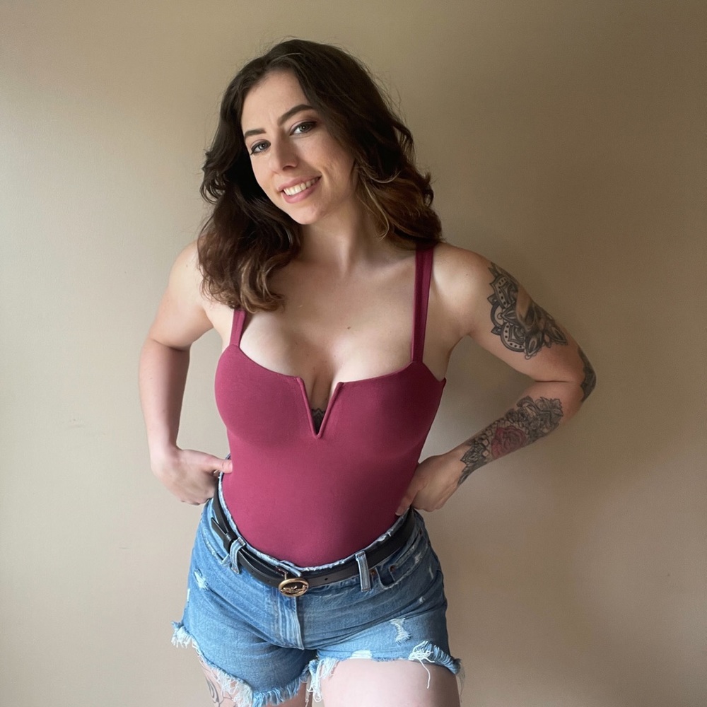 Maroon body suit